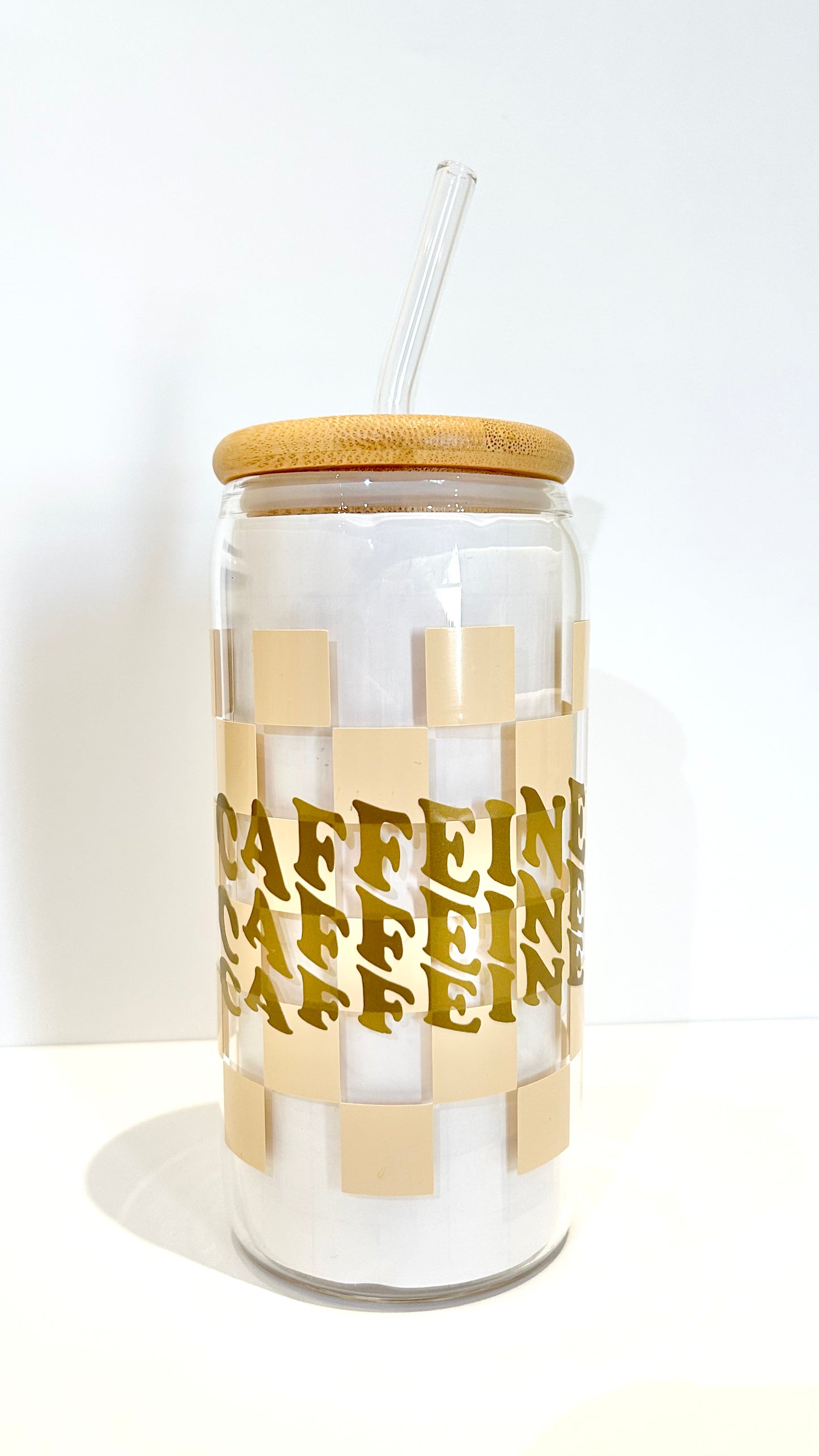 Iced Coffee Cup with Lid and Straw