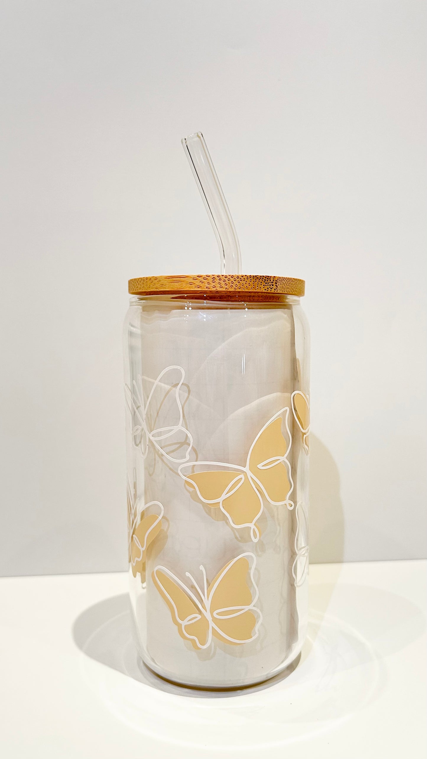 Iced Coffee Cup with Lid and Straw